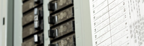 Circuit panel closeup