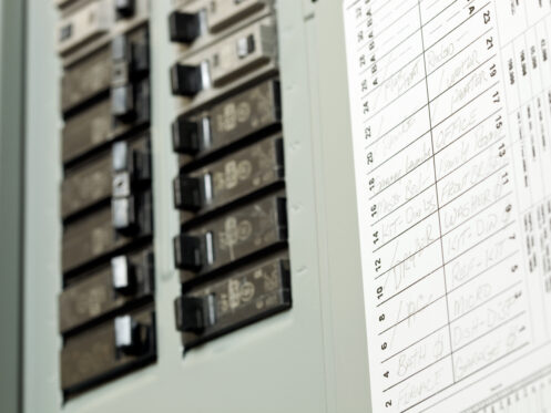 Circuit panel closeup